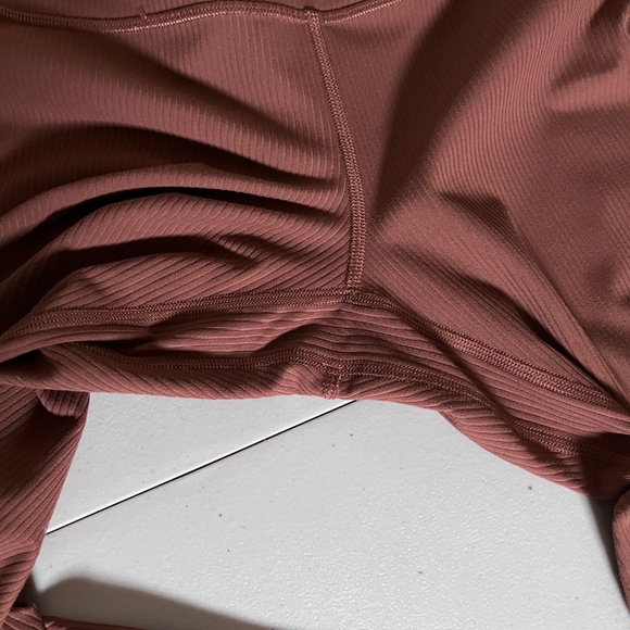 Lululemon Align Ribbed High Rise Leggings Pants - Women's Size 6 - Roasted Brown - Picture 8 of 10